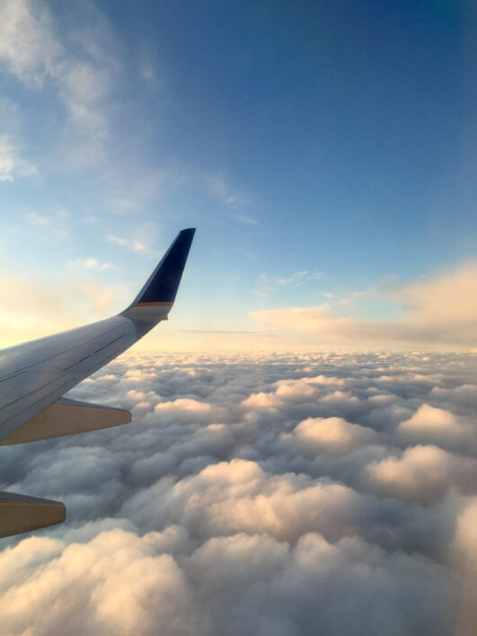 Airplane Sky Clouds