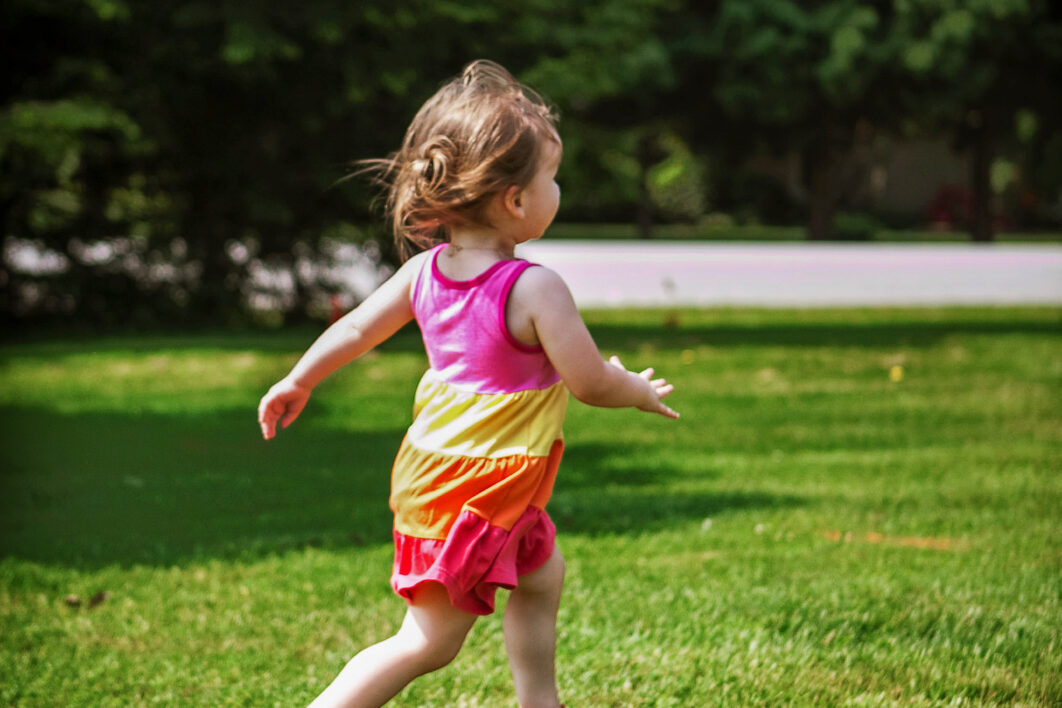 Child Grass Running