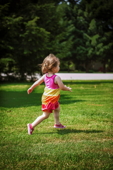 Child Grass Running
