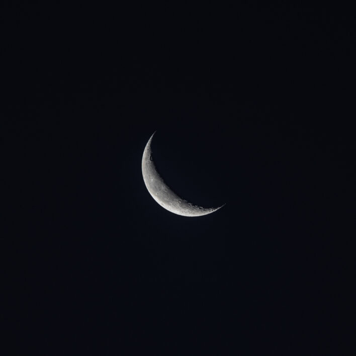 Crescent moon night